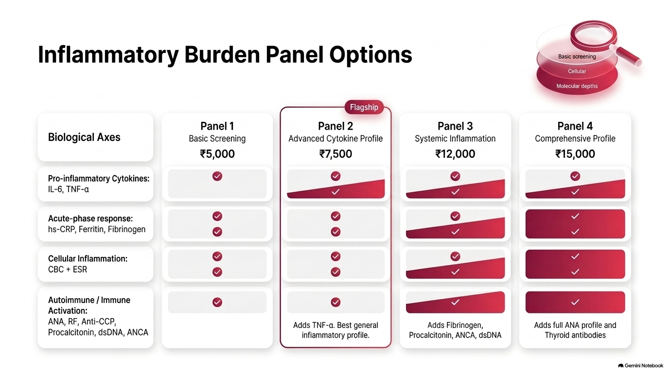 Inflammatory Burden Panel Options & Biomarker Architecture - Slide 08